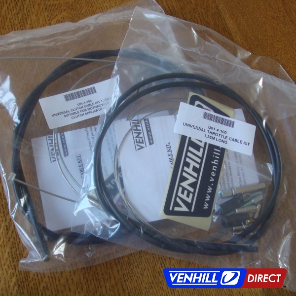 Venhill universal throttle and clutch cable kit bundle packaging example